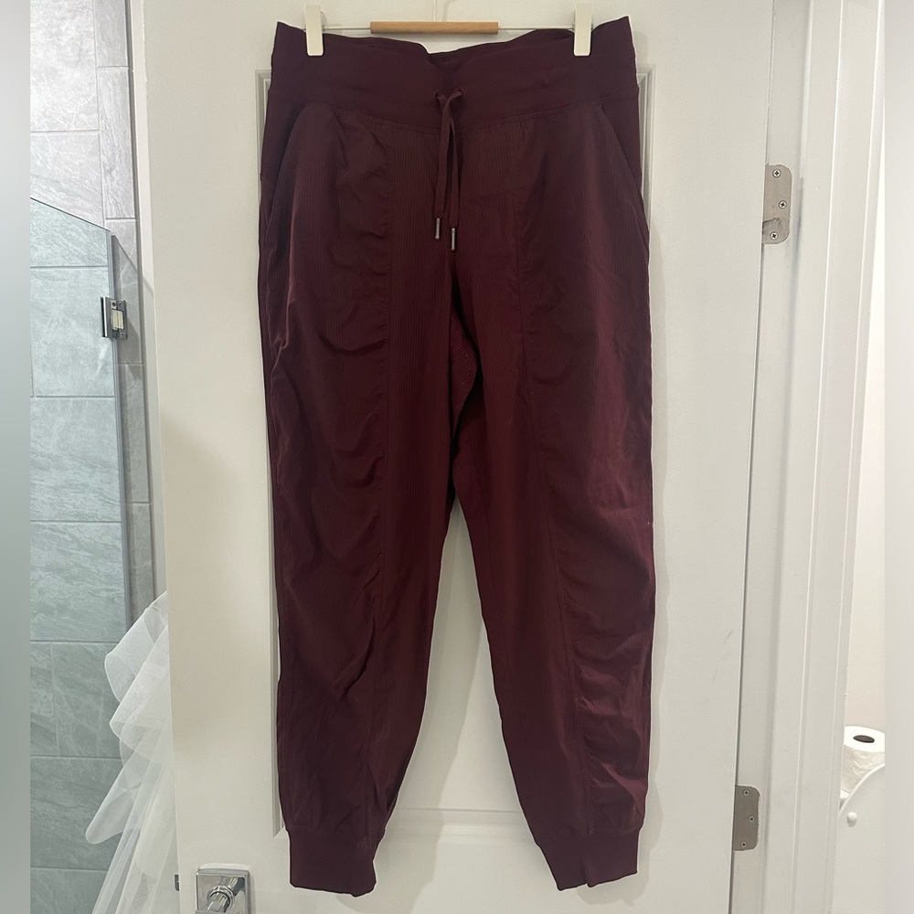 Lululemon dance studio pants wine color 10 worn once